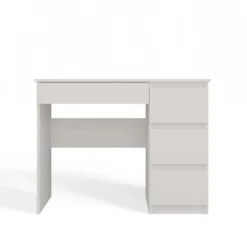 Scrivania moderna con 4 cassetti 98x76x51 cm bianco opaco SCT4