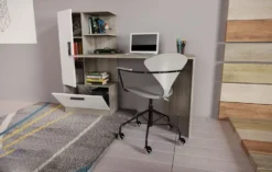 Scrivania moderna rovere chiaro e bianco SCI17