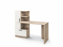 Scrivania moderna rovere chiaro e bianco SCI17