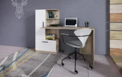 Scrivania moderna rovere chiaro e bianco SCI17