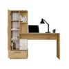 Scrivania moderna 143x140 cm con armadio in rovere SCT18