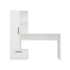 Scrivania moderna 143x140 cm con armadio in bianco opaco SCT18