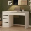 Scrivania moderna 120x76.5 cm con cassetti bianco opaco SCT19
