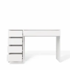 Scrivania moderna 120x76.5 cm con cassetti bianco opaco SCT19