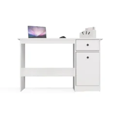 Scrivania moderna 120x75x45 cm con anta bianco opaco SCT21