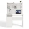 Scrivania salvaspazio 98X145 cm con libreria bianco opaco SCT16