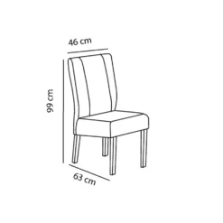 Sedia in ecopelle 46x99 cm bianco opaco SDL4