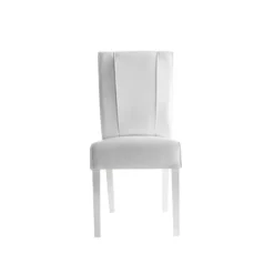 Sedia in ecopelle 46x99 cm bianco opaco SDL4