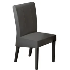 Sedia in ecopelle 46x99 cm grigia SDL4