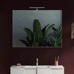 Specchiera bagno 80x75 cm con luce led SPL2