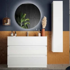 Specchiera tonda bagno 75x75 cm con retroilluminazione led SPL12