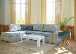 Tavolino da salotto elegante colore bianco TILK