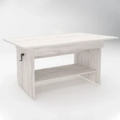 Tavolino da salotto regolabile in legno bianco TG13