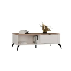 Tavolino da salotto 110X63X27 beige e rovere TST14