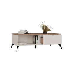 Tavolino da salotto 110X63X27 beige e rovere TST14