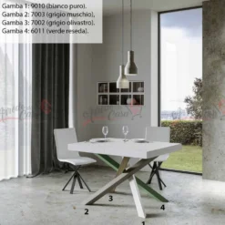 Tavolo allungabile moderno VLN MULTICOLOR 4A 130
