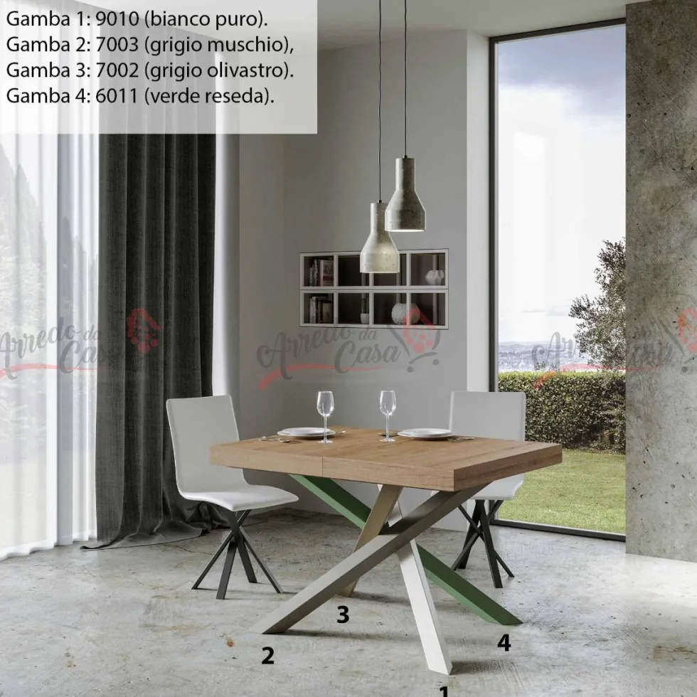 Tavolo allungabile moderno VLN MULTICOLOR 4A 130