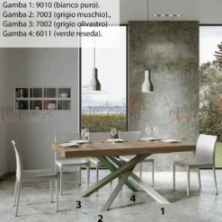 Tavolo allungabile 16 posti VLN MULTICOLOR 4A 180