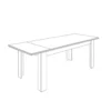 Tavolo da cucina allungabile 137x90 cm bianco opaco TCL23