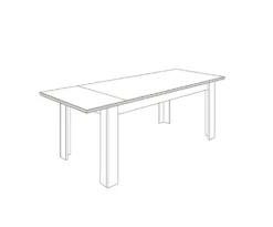 Tavolo da cucina allungabile 137x90 cm bianco opaco TCL23
