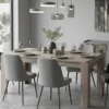 Tavolo da cucina 144x80cm allungabile grigio effetto legno TCLK1