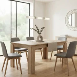 Tavolo da pranzo moderno rovere scuro TI6239