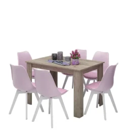 Tavolo da pranzo moderno 120x74 cm in rovere chiaro TG6