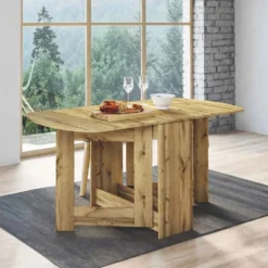 Tavolo da pranzo pieghevole rovere TI1