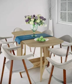 Tavolo da pranzo pieghevole rovere TI1