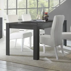 Tavolo da pranzo 180x90 fisso design moderno e lineare laccato grigio lucido TCL4