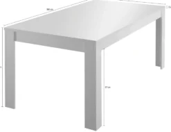 Tavolo da pranzo 180x90 fisso design moderno e lineare effetto legno rovere TCL4