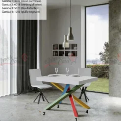 Tavolo moderno allungabile VLN MULTICOLOR 4B 130