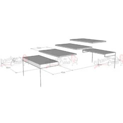 Tavolo quadrato allungabile 90X90 TCN 90