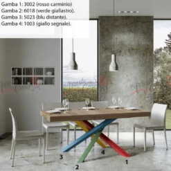 Tavolo 180x90 allungabile VLN MULTICOLOR 4B 180