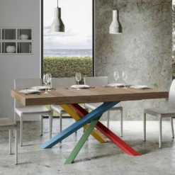 Tavolo 180x90 allungabile VLN MULTICOLOR 4B 180