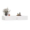 Toeletta da trucco sospesa minimal 110x20 cm bianco opaco TOT4