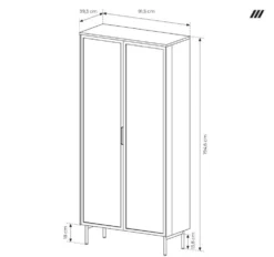Vetrina alta moderna con cassetti push-pull e luce LED VLK13