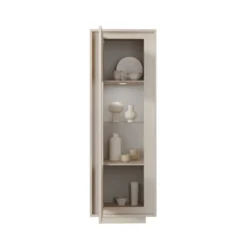 Vetrina moderna per soggiorno 67x197 cm cashmere VL10