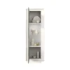 Vetrina moderna per soggiorno 67x197 cm bianco opaco e cemento VL10
