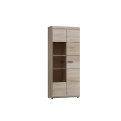 Vetrina 80x194 con LED rovere chiaro VLK8