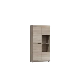 Vetrina 80x158 con LED rovere chiaro VLK9